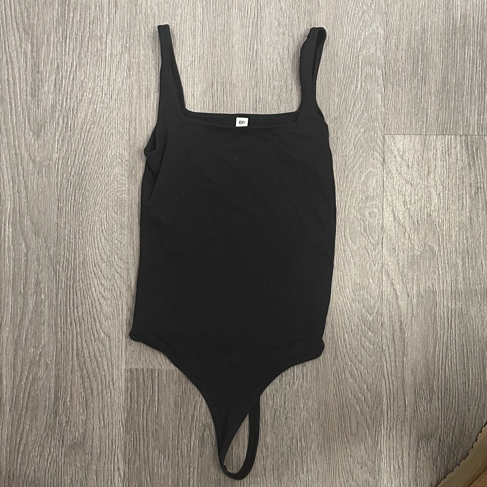 black square neck bodysuit